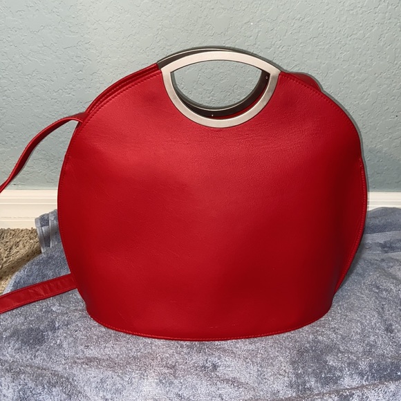 Unique Nwot Cover B Unique Leather Crossbody Bag Germany - red - Picture 4 of 11